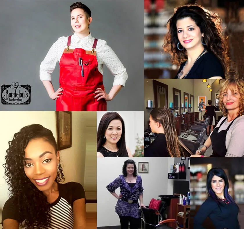 Independent beauty professional styling a client's hair